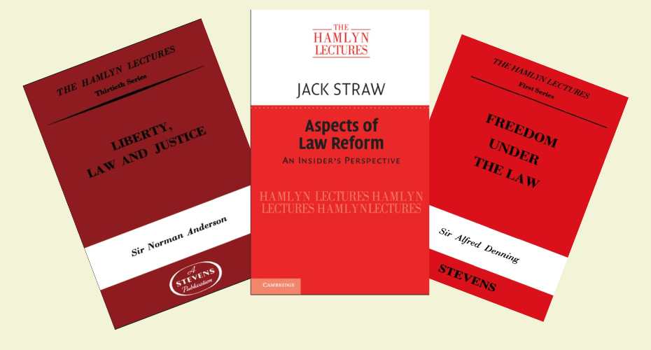 Three books from the Hamlyn Lecture series featuring one by Jack Straw, Norman Anderson and Alfred Denning